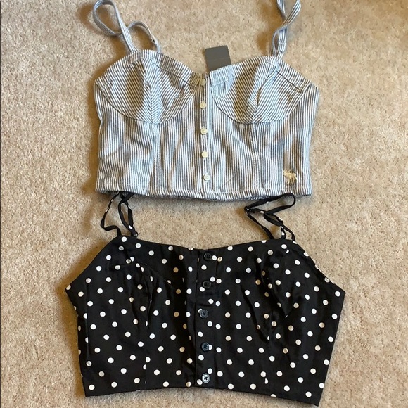 Abercrombie / forever 21 set of 2 crop tops - Picture 1 of 6
